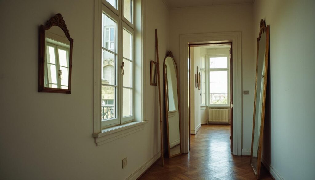 Astuces pour agrandir un couloir étroit grâce aux miroirs