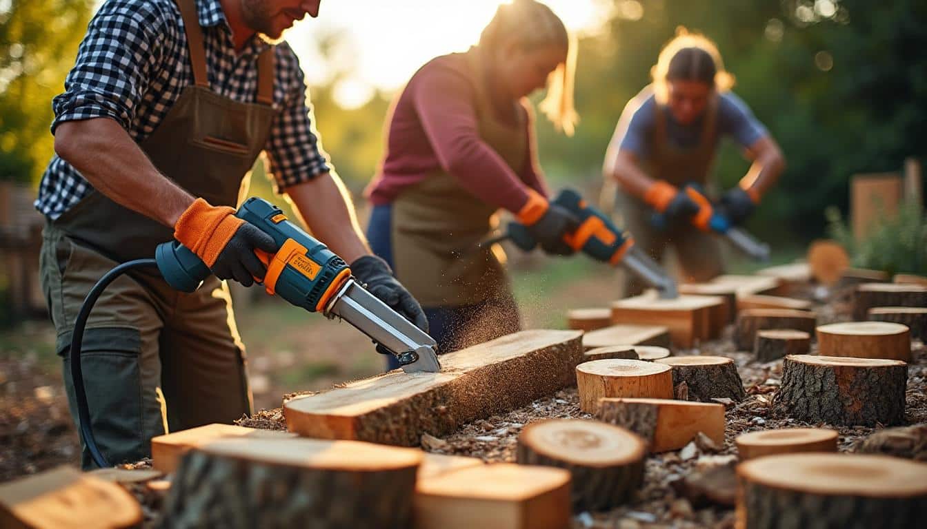 Illustration: Les différents modèles de scies à bûches électriques et leurs usages