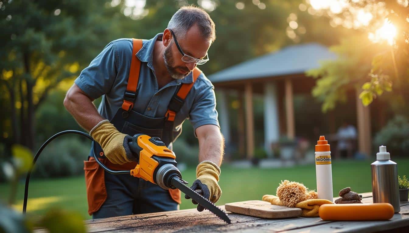 Illustration: Comment utiliser et entretenir efficacement votre scie à bûches électrique d’occasion ?