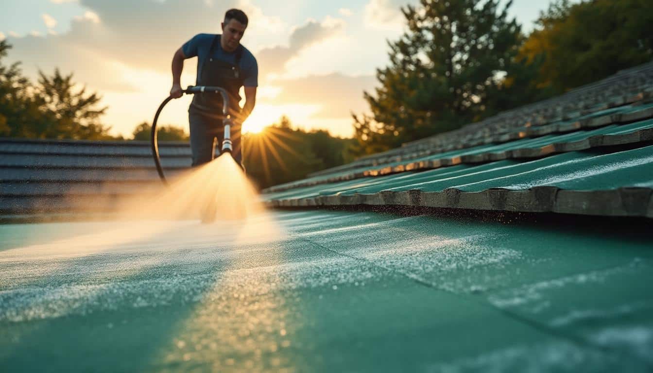 Illustration: Comprendre le rôle essentiel du pulvérisateur anti mousse pour la protection de votre toiture