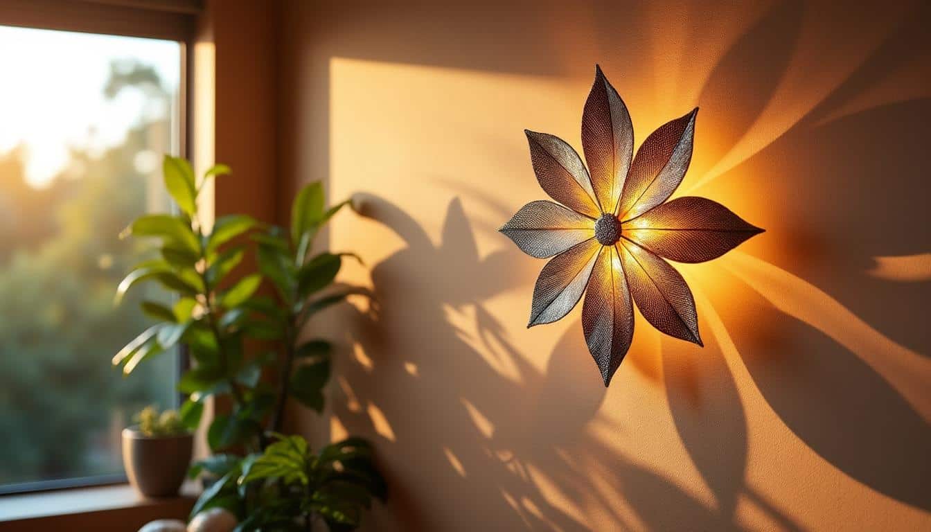 Illustration: L’univers du design naturel dans les appliques murales en forme de feuilles