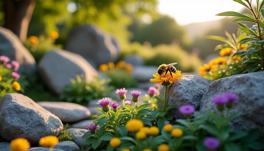 Massif avec de la pierre naturelle : conseils pour un jardin réussi