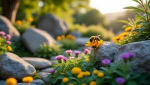 Massif avec de la pierre naturelle : conseils pour un jardin réussi